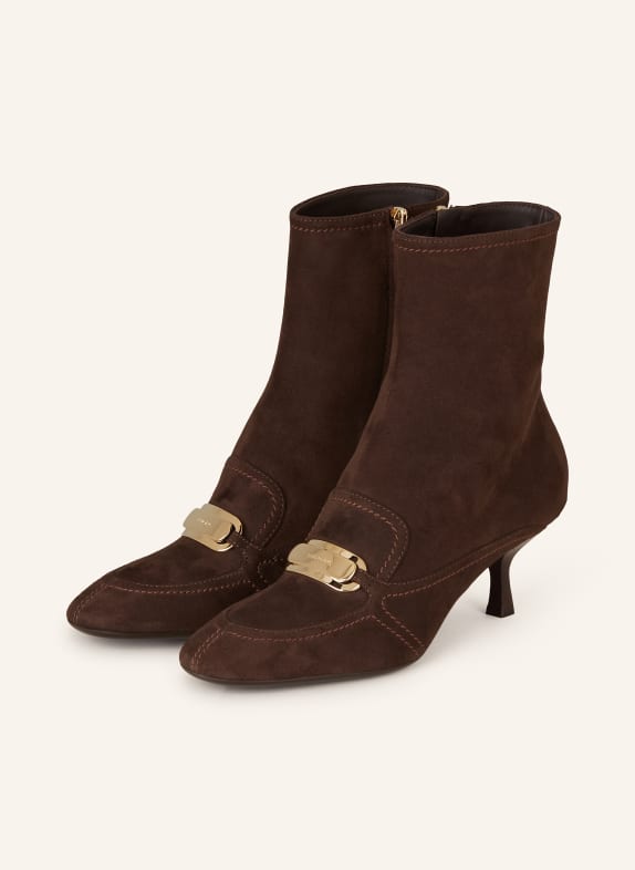 FERRAGAMO Ankle boots CORNELYA 55 DARK BROWN