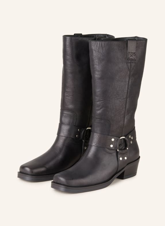 BRONX Boots TRIGGER with rivets BLACK