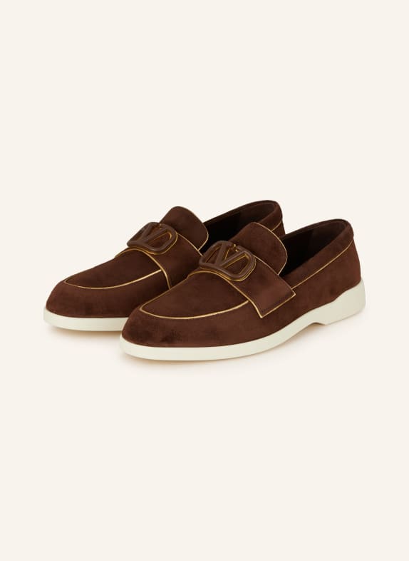 VALENTINO GARAVANI Loafer VLOGO LEISURE FLOWS DUNKELROT