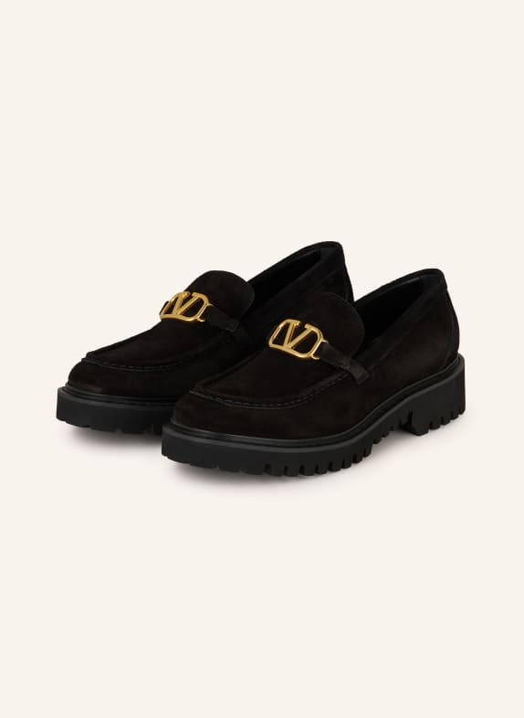 VALENTINO GARAVANI Loafersy na platformie VLOGO SIGNATURE CZARNY