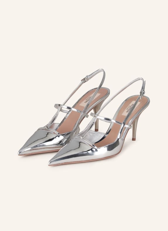 VALENTINO GARAVANI Slingback pumps SILVER