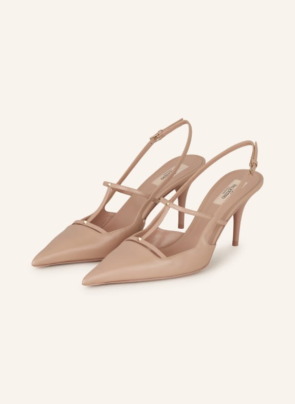 VALENTINO GARAVANI Slingpumps ROCKSTUD WISPY mit Nieten ROSÉ