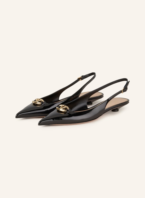 VALENTINO GARAVANI Slingballerinas VLOGO THE BOLD EDITION SCHWARZ