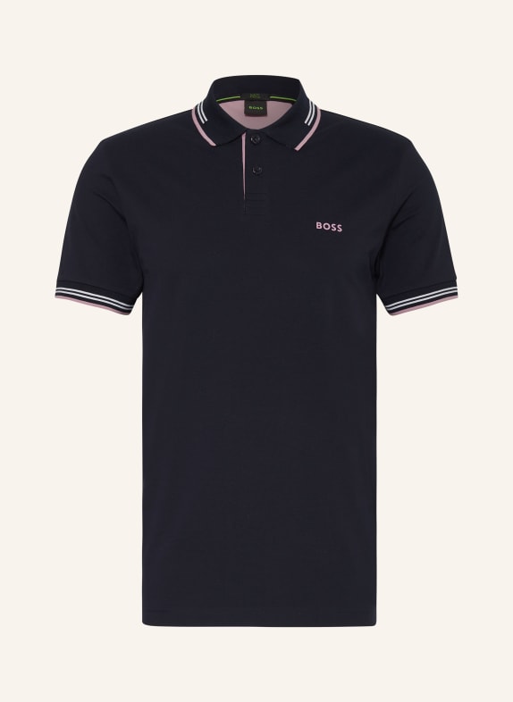 BOSS Piqué polo shirt PAUL slim fit DARK BLUE