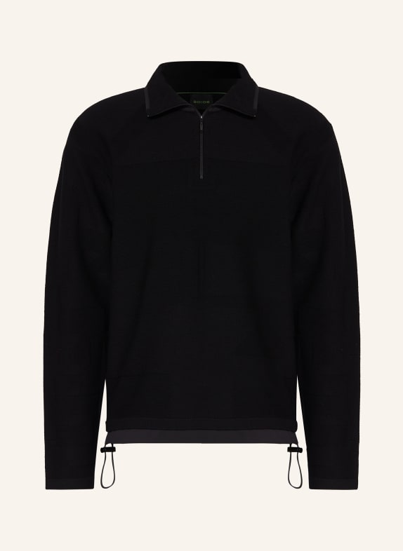 BOSS Half-zip sweater ZODAK BLACK