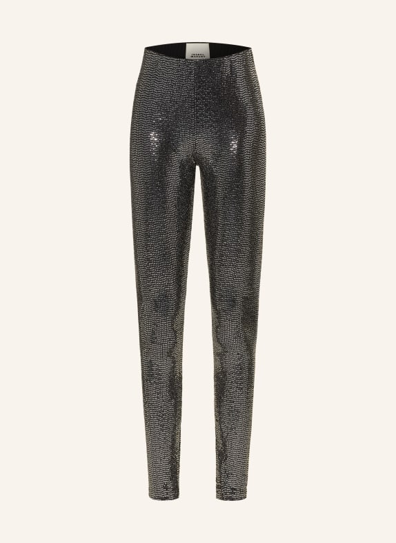 ISABEL MARANT Leggings JOSHUA with sequins BLACK/ LIGHT PINK