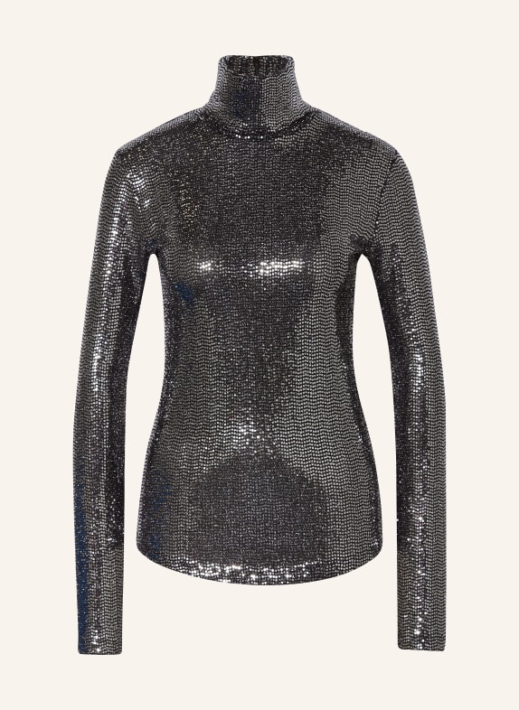 ISABEL MARANT Turtleneck sweater JOYELA with sequins BLACK/ SILVER