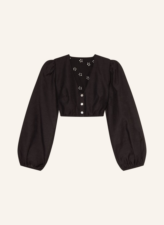 SPORTALM Dirndlbluse mit Spitze SCHWARZ