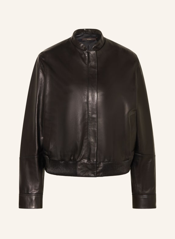 windsor. Leather bomber jacket BLACK