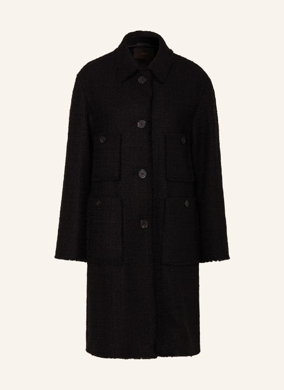 windsor. Wool coat in bouclé BLACK