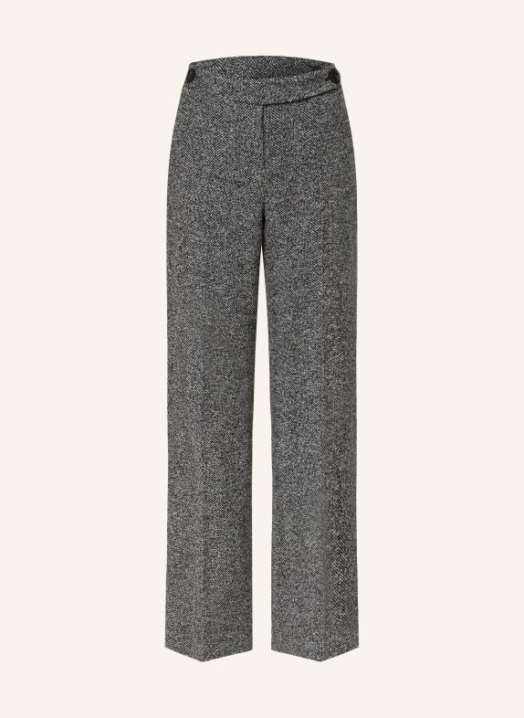 windsor. Wide leg trousers BLACK/ WHITE