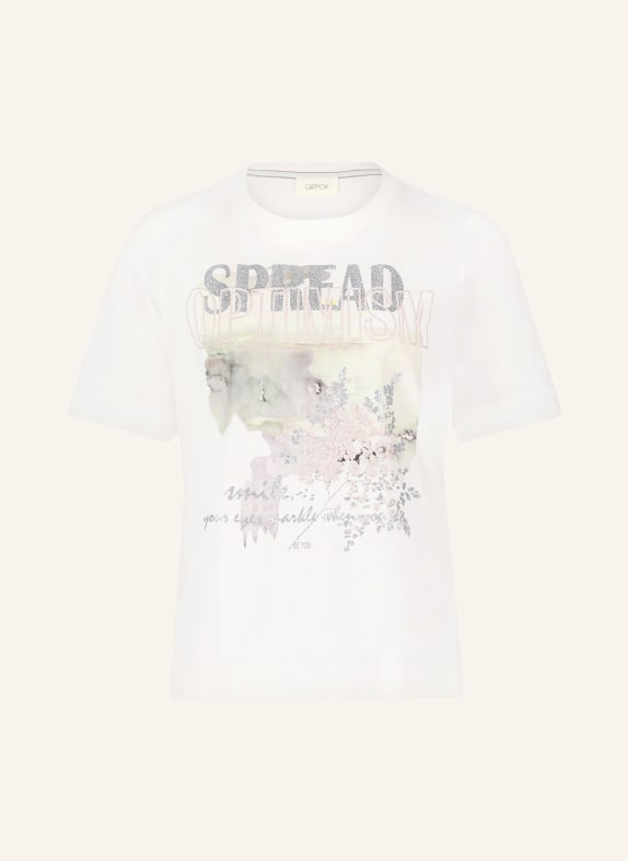 CARTOON T-shirt ECRU/ LIGHT GREEN/ SILVER