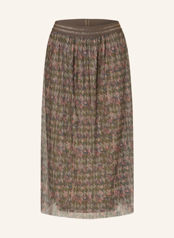 CARTOON Pleated skirt Made of mesh KHAKI/ ROSE