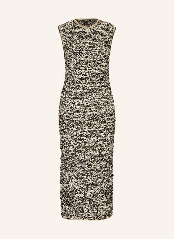 FABIANA FILIPPI Bouclé dress with glitter thread BLACK/ WHITE/ GOLD