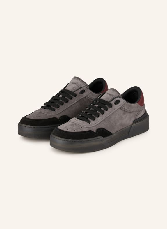 DOLCE & GABBANA Sneaker PORTOFINO GRAU/ SCHWARZ