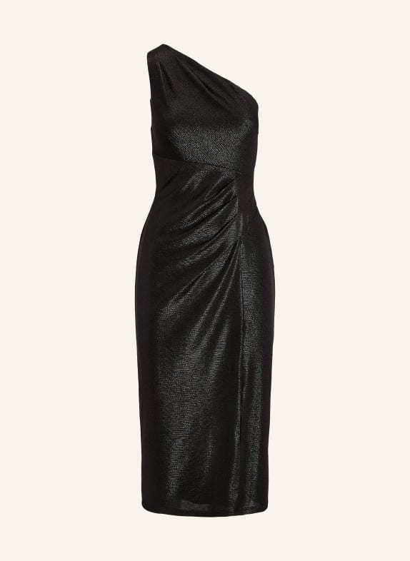 LAUREN RALPH LAUREN One-Shoulder-Kleid RUDRANI mit Glanzgarn SCHWARZ