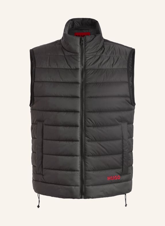 HUGO Quilted vest BRENTINO BLACK