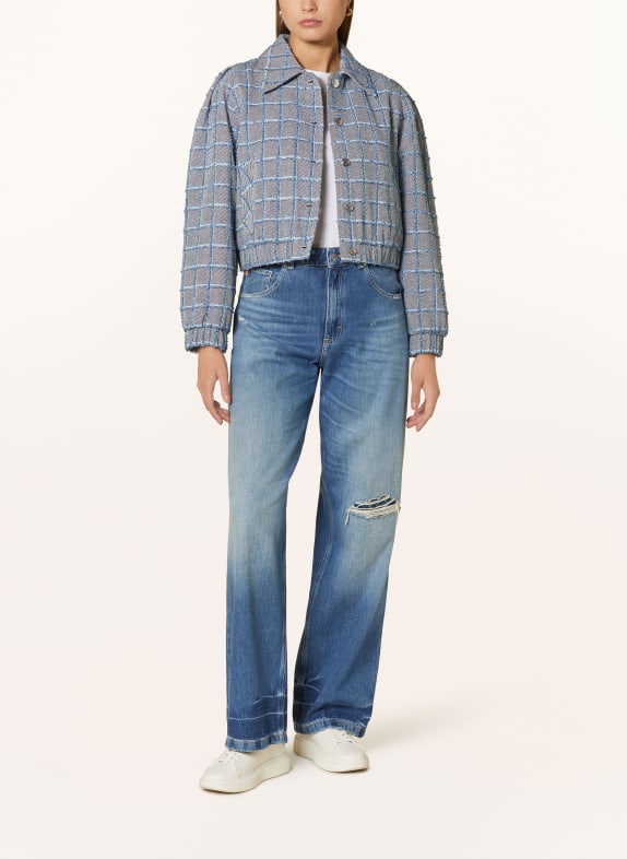 BOSS Krótki bluzon JEOFILA w stylu jeansowym 968 OPEN MISCELLANEOUS