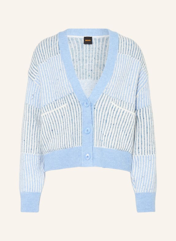 BOSS Cardigan FASCO LIGHT BLUE/ BLUE/ WHITE