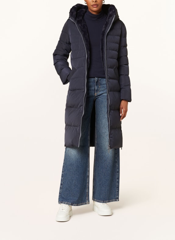 RINO & PELLE Quilted coat KEILAFUR DARK BLUE