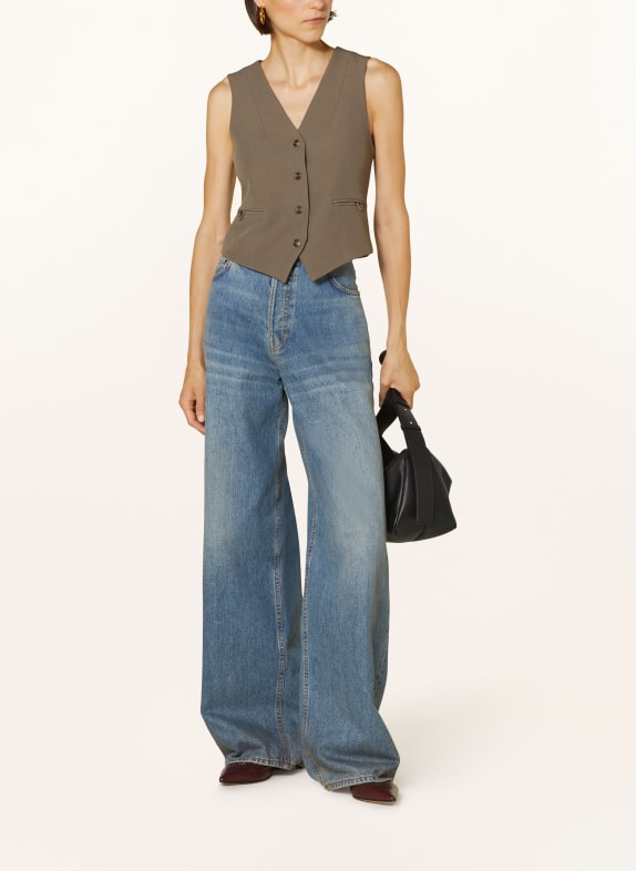 MRS & HUGS Blazer vest DARK BROWN