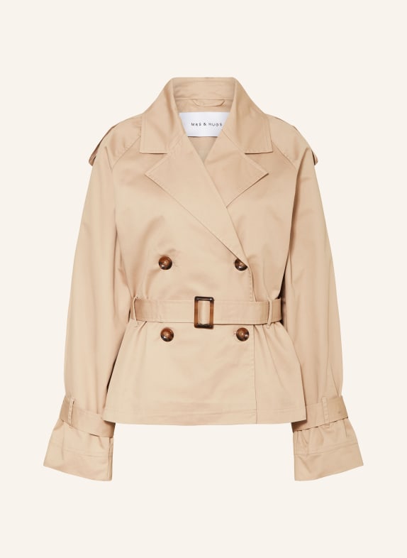 MRS & HUGS Cropped-Trenchcoat BEIGE