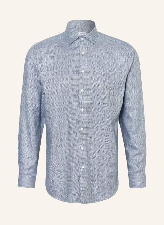 seidensticker Shirt dress in satin GREEN/ WHITE