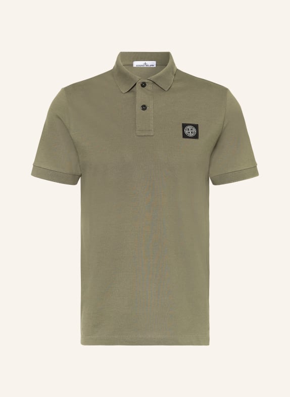 STONE ISLAND Piqué-Poloshirt Slim Fit KHAKI