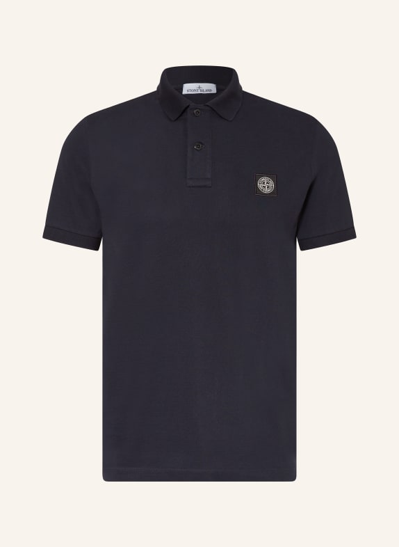 STONE ISLAND Piqué-Poloshirt Slim Fit DUNKELBLAU