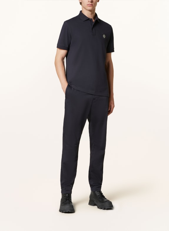 STONE ISLAND Piqué-Poloshirt Slim Fit DUNKELBLAU