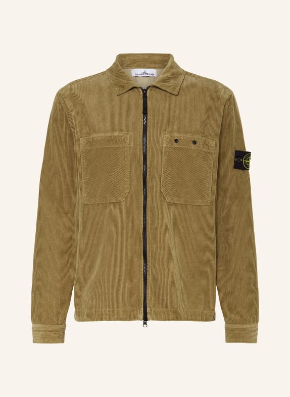 STONE ISLAND Overjacket ze sztruksu CIEMNOŻÓŁTY