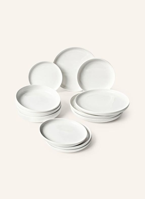 Westwing Collection 12-tlg. Geschirr-Set NESSA WEISS