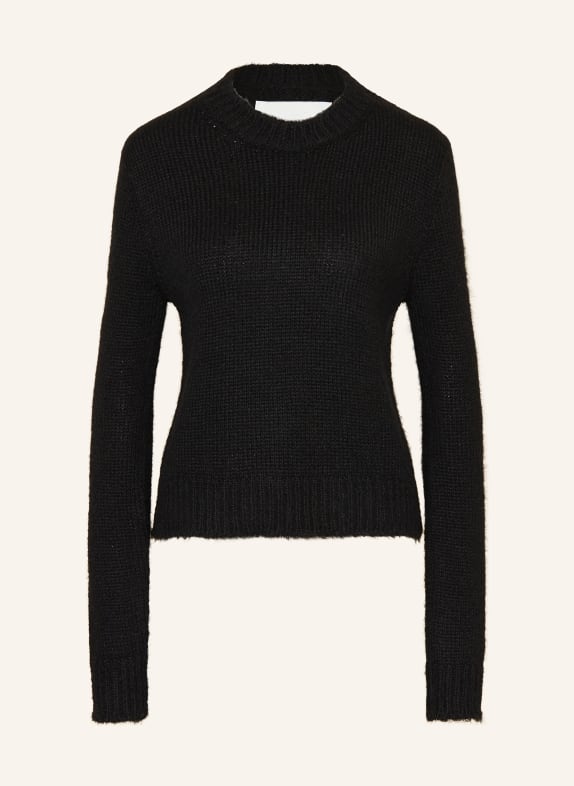 JIL SANDER Alpaka-Pullover SCHWARZ