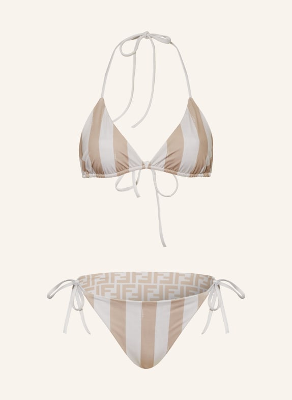 FENDI Triangel-Bikini zum Wenden BEIGE/ HELLBRAUN