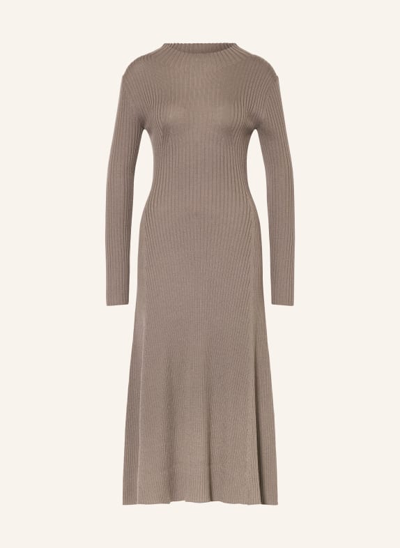 MRS & HUGS Sukienka z dzianiny SZAROBRĄZOWY
