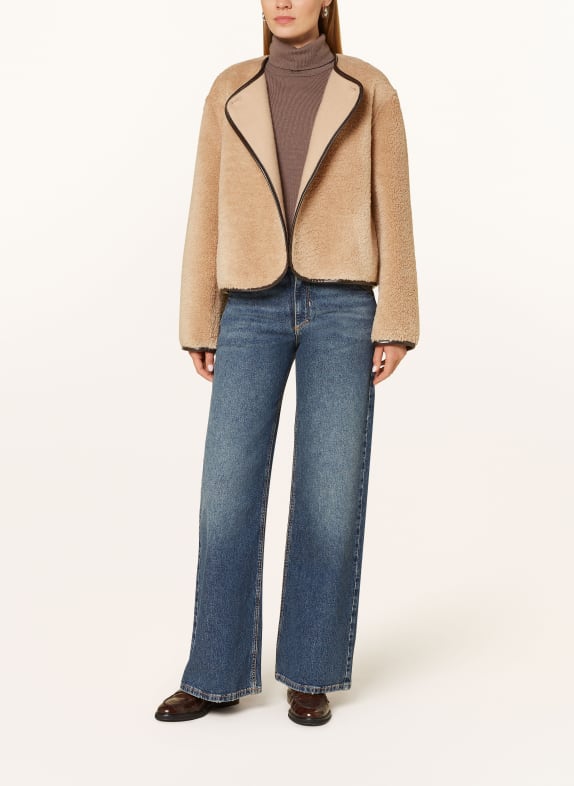 FUCHS SCHMITT Kurtka pluszowa CAMELOWY