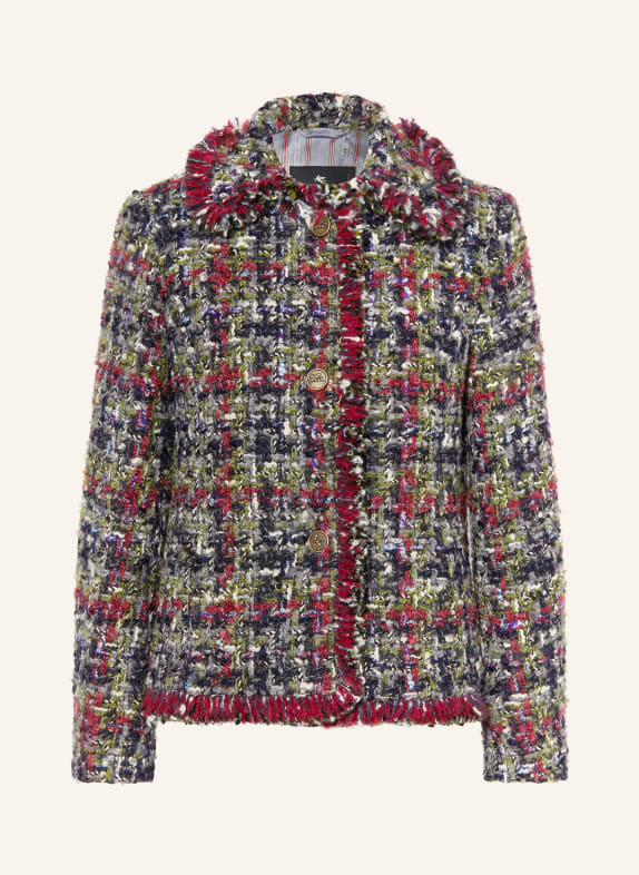 ETRO Bouclé jacket DARK RED/ GREEN/ DARK BLUE