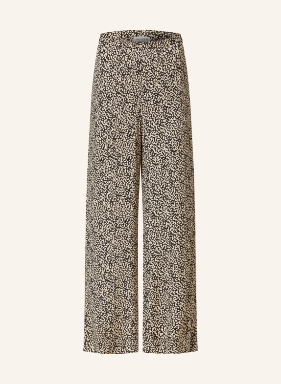 Marc O'Polo Wide leg trousers BLACK/ BEIGE