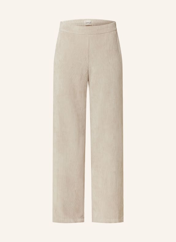 CARTOON Wide leg trousers made of corduroy CREAM