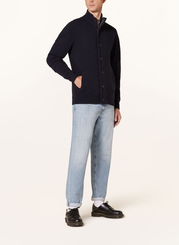 Barbour Gebreid vest ESSENTIAL DONKERBLAUW