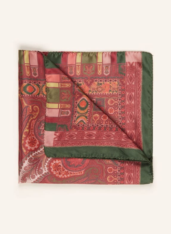 ETRO Pocket square DARK RED/ GREEN