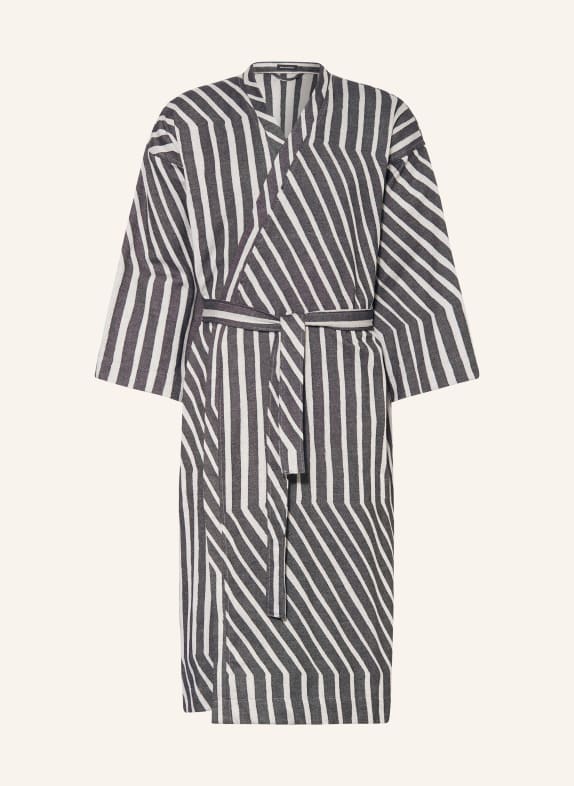 marimekko Unisex-Bademantel KALASÄÄSKI WEISS/ DUNKELGRAU