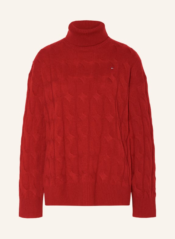 TOMMY HILFIGER Rollkragenpullover DUNKELORANGE