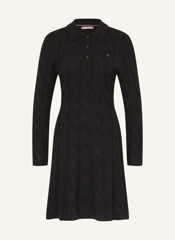 TOMMY HILFIGER Polokleid SCHWARZ
