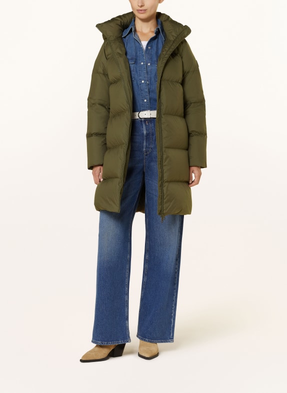 TOMMY HILFIGER Kurtka pikowana OLIWKOWY