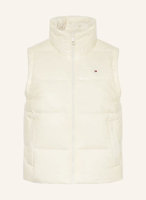 TOMMY HILFIGER Daunenweste zum Wenden mit Teddyfell ECRU