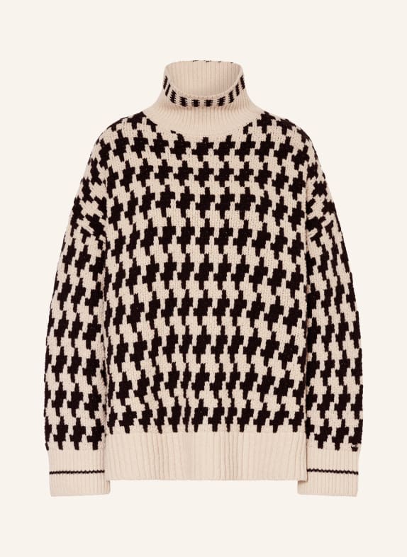 TOMMY HILFIGER Oversized-Pullover BEIGE/ SCHWARZ