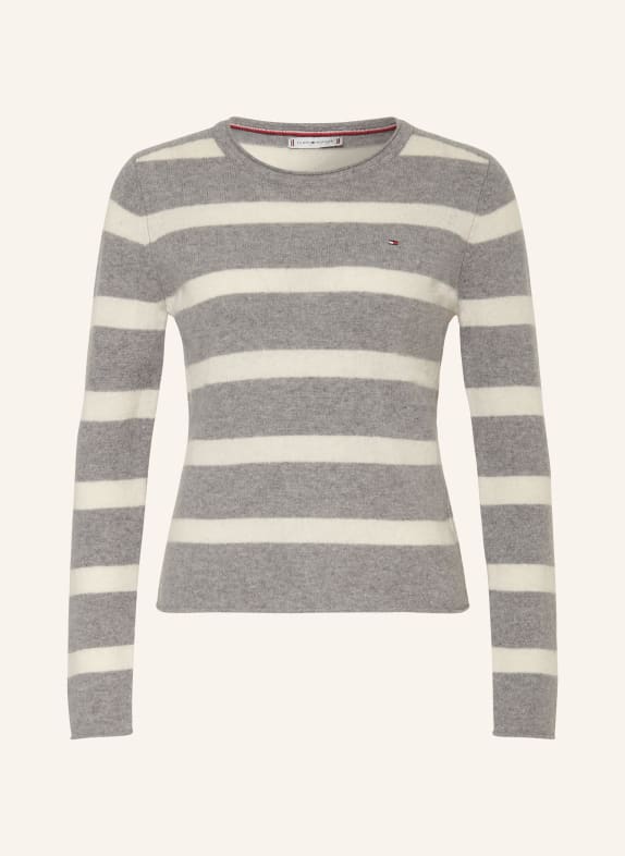 TOMMY HILFIGER Pullover GRAU/ WEISS