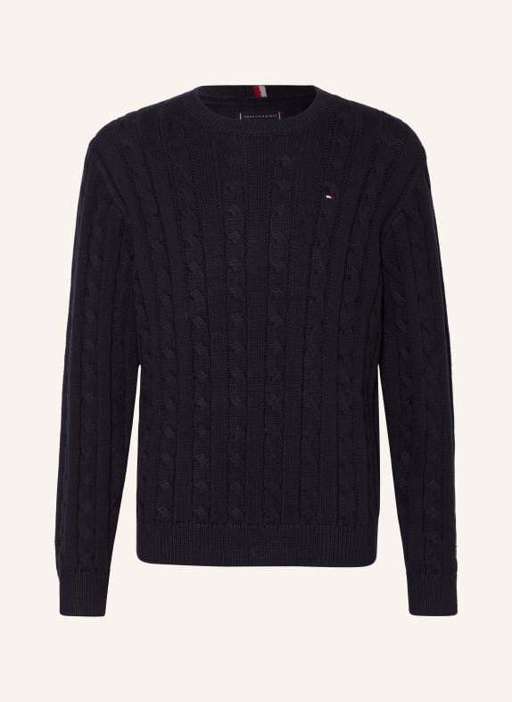 TOMMY HILFIGER Sweter GRANATOWY