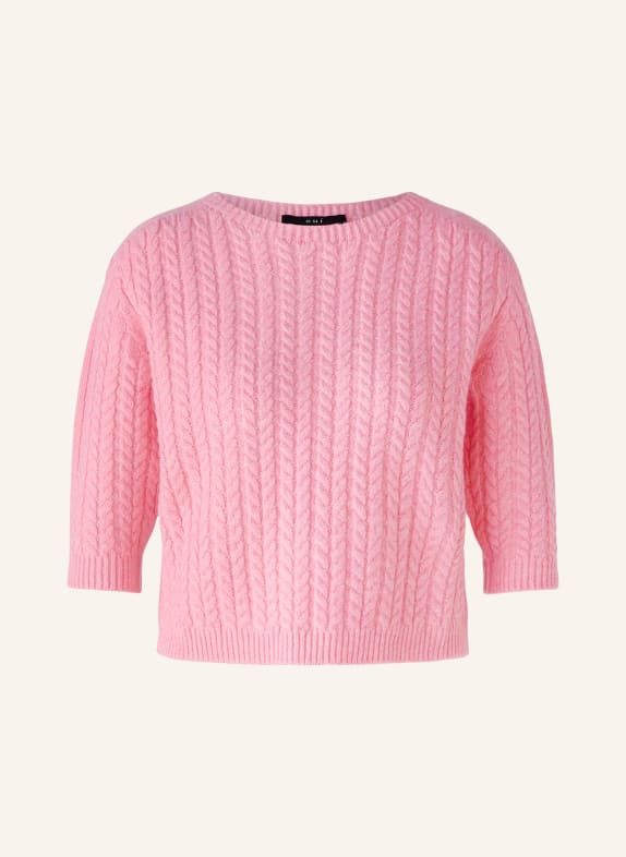 oui Sweater with 3/4 sleeves PINK